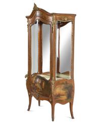 A Louis XV Style Gilt Metal Mounted Painted Vitrine
