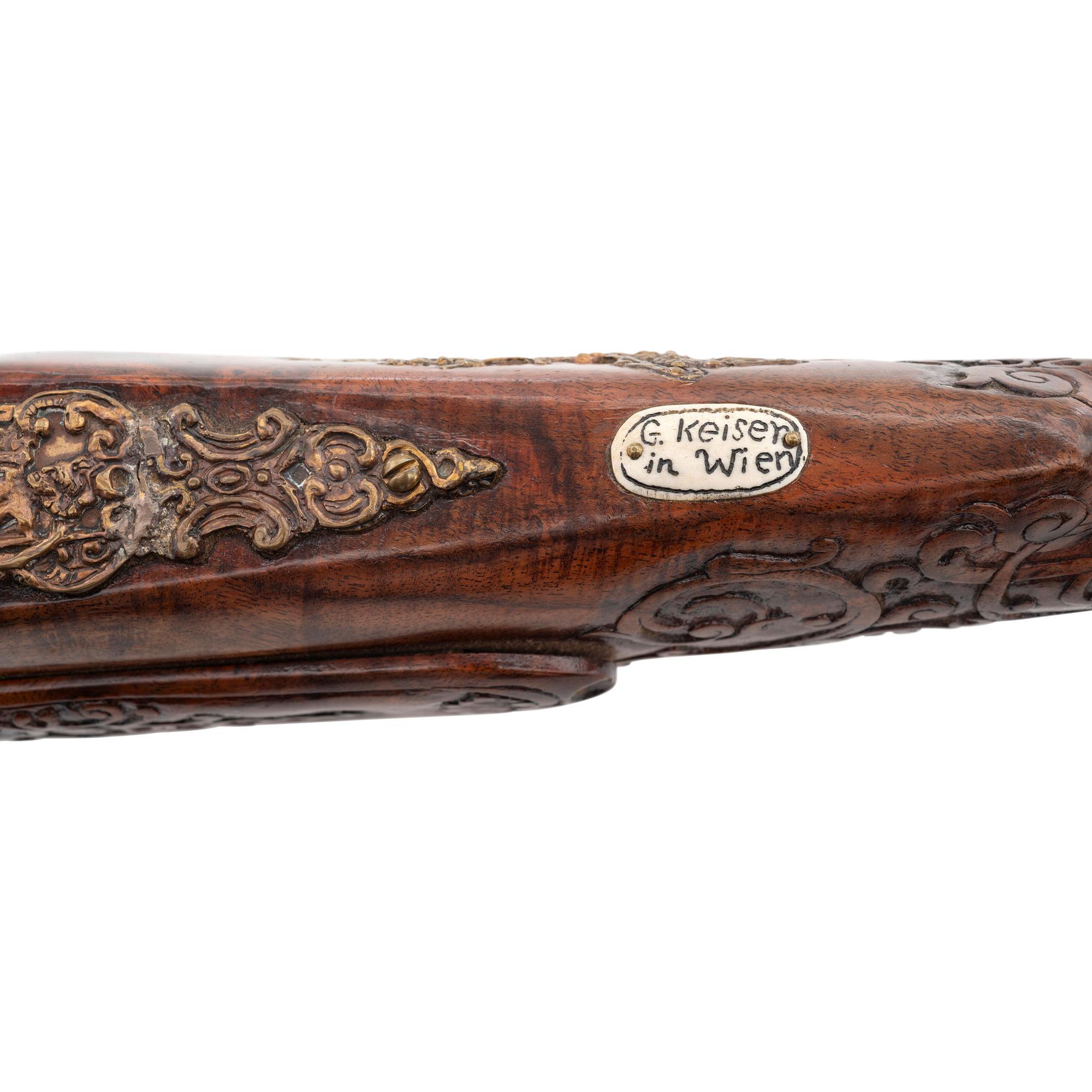 Contemporary Flintlock Jaeger Rifle after Georg Keiser of Vienna