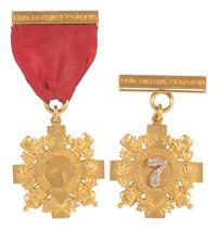[CIVIL WAR]. Two 22K gold, Tiffany & Co. service medals presented to George Moore Smith, 7th New York State Militia.