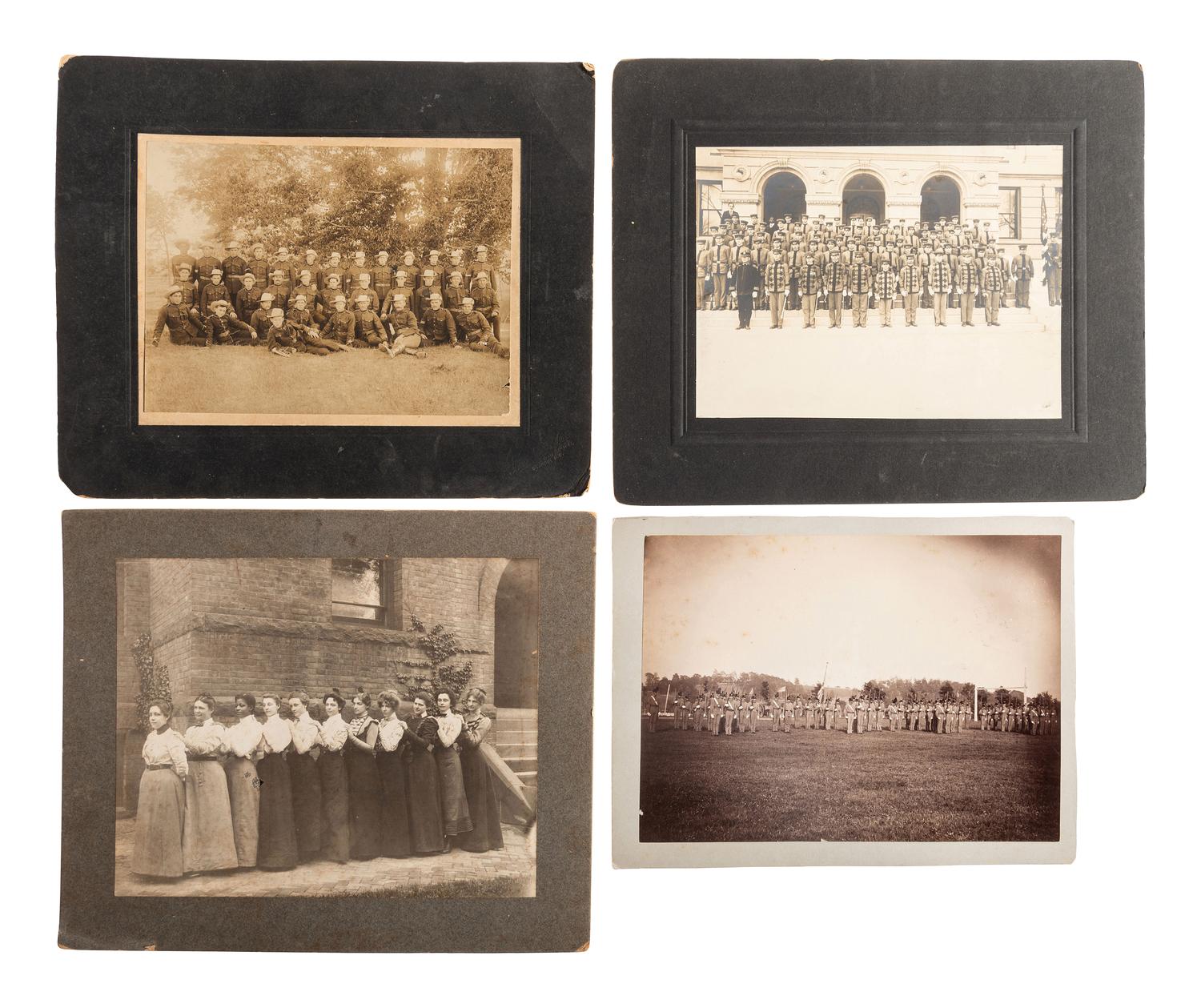 [EARLY PHOTOGRAPHY] - [AMERICA AT WAR] Over 100 images, mostly military in subject matter, various dates from Civil War to WWII.