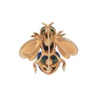 ASCH GROSSBARDT, HARDSTONE AND MOTHER-OF-PEARL BEE BROOCH