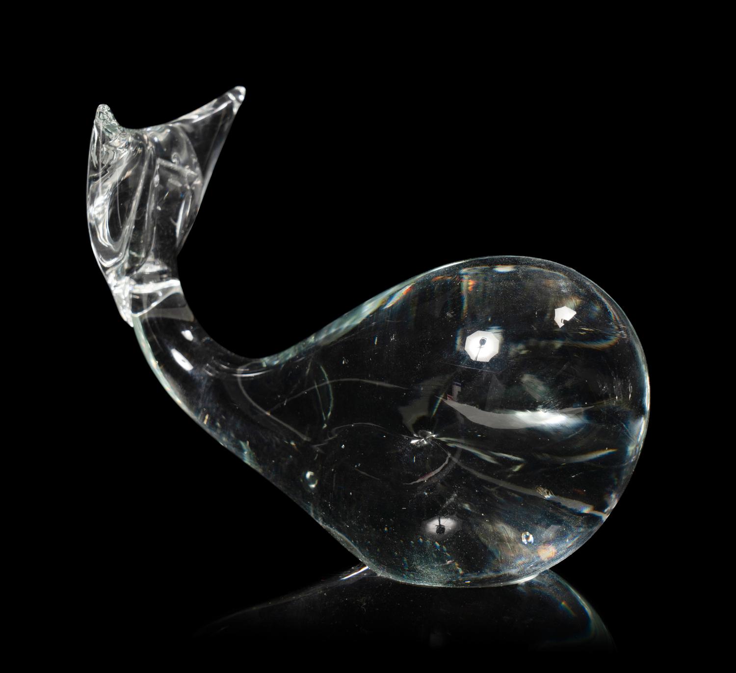 A Group of Five Glass Animal Figurines