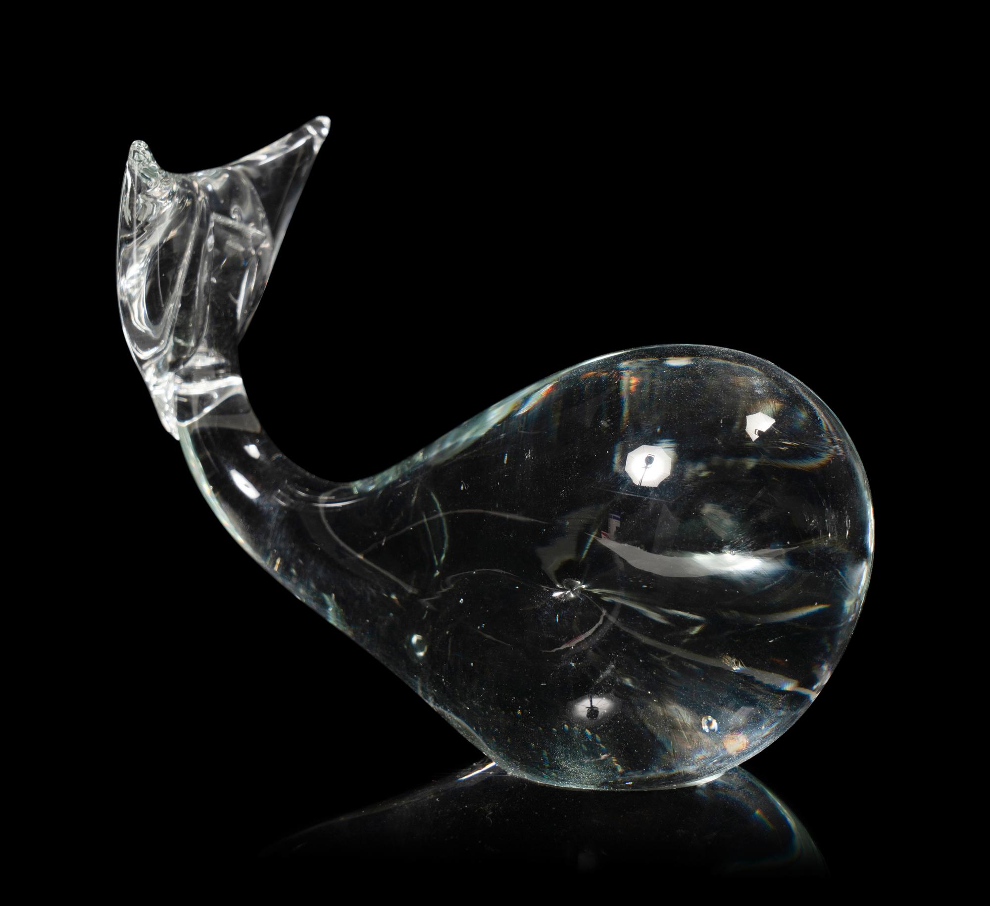 A Group of Five Glass Animal Figurines