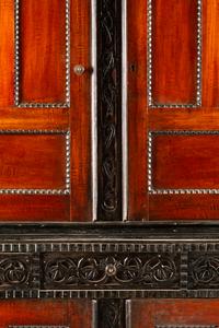 A Dutch Colonial Parcel Ebonized Mahogany Cabinet