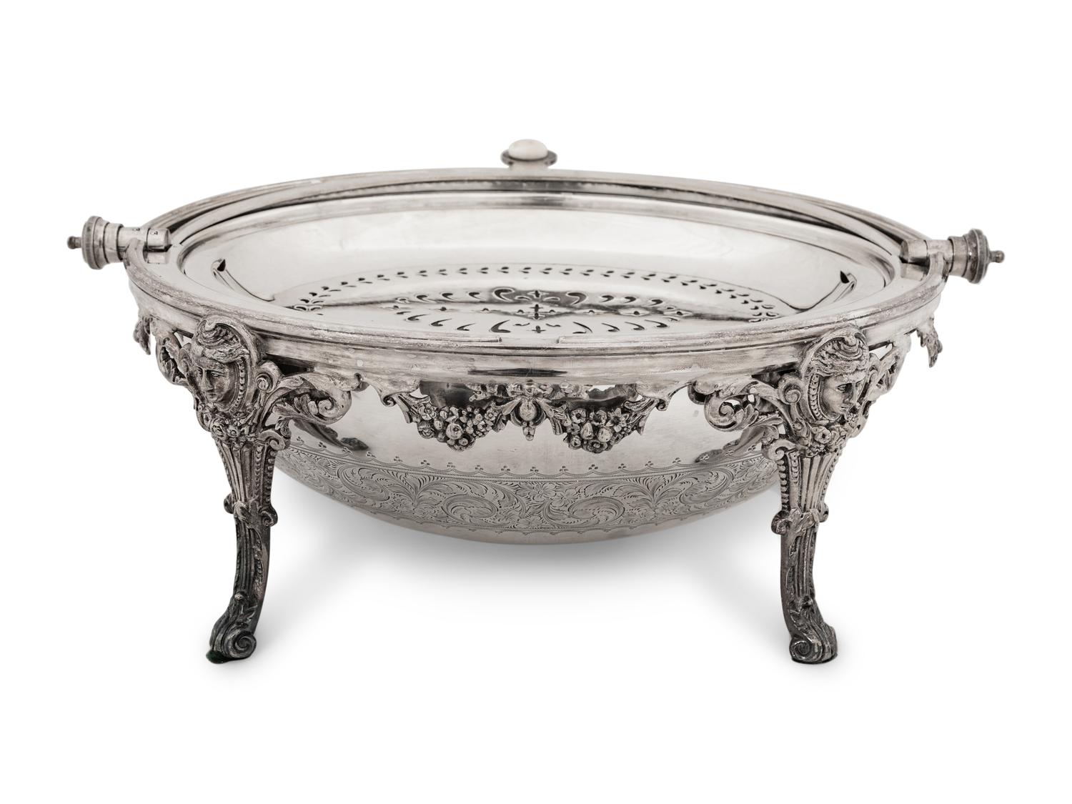 A Group of English Five Silver-Plate Serving Pieces