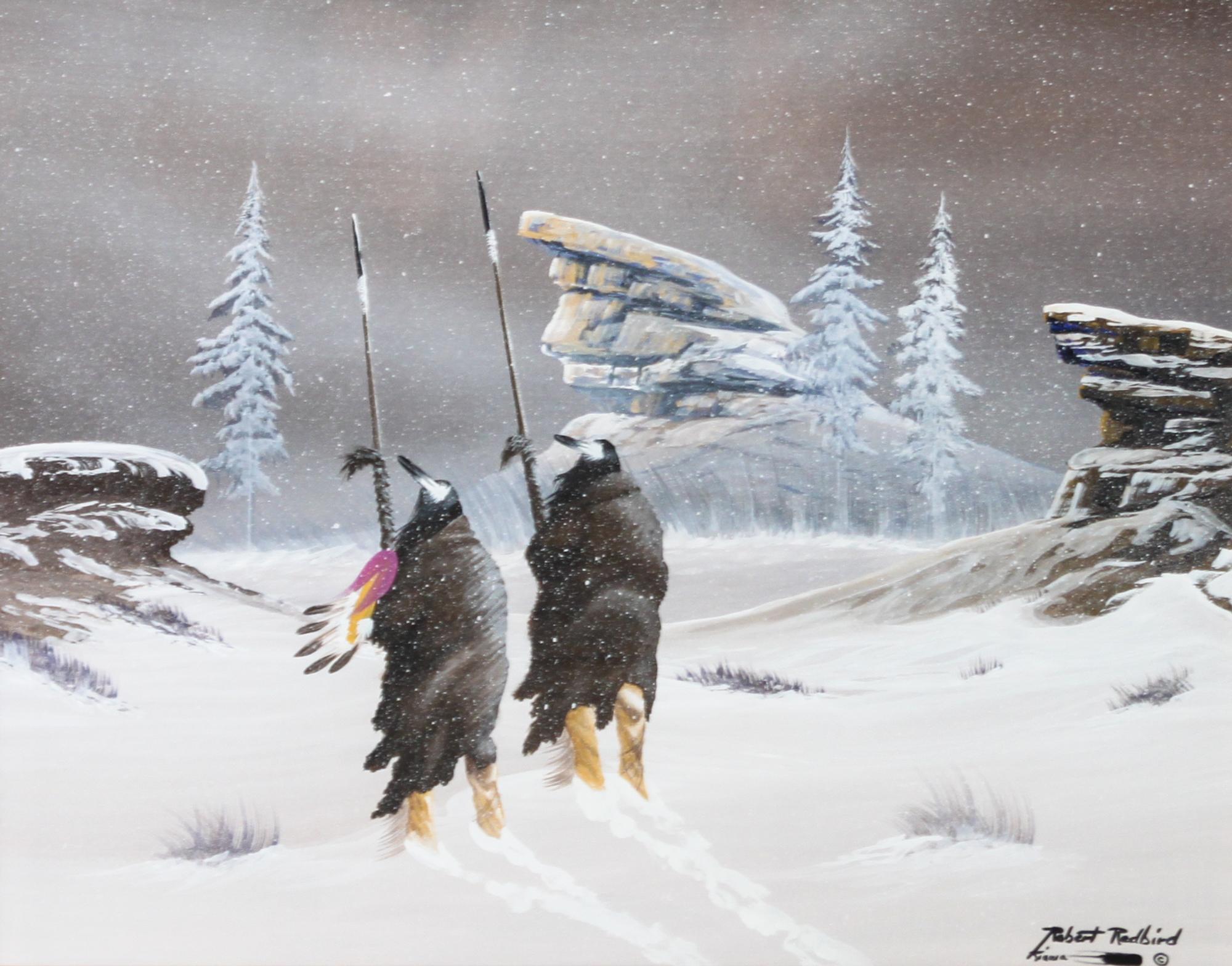Robert Redbird, (American, b. 1939), Winter Trail