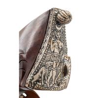 Contemporary Cheekstock Flintlock Rifle with Compass Inlay by John B. Derrick (American, b.1936)
