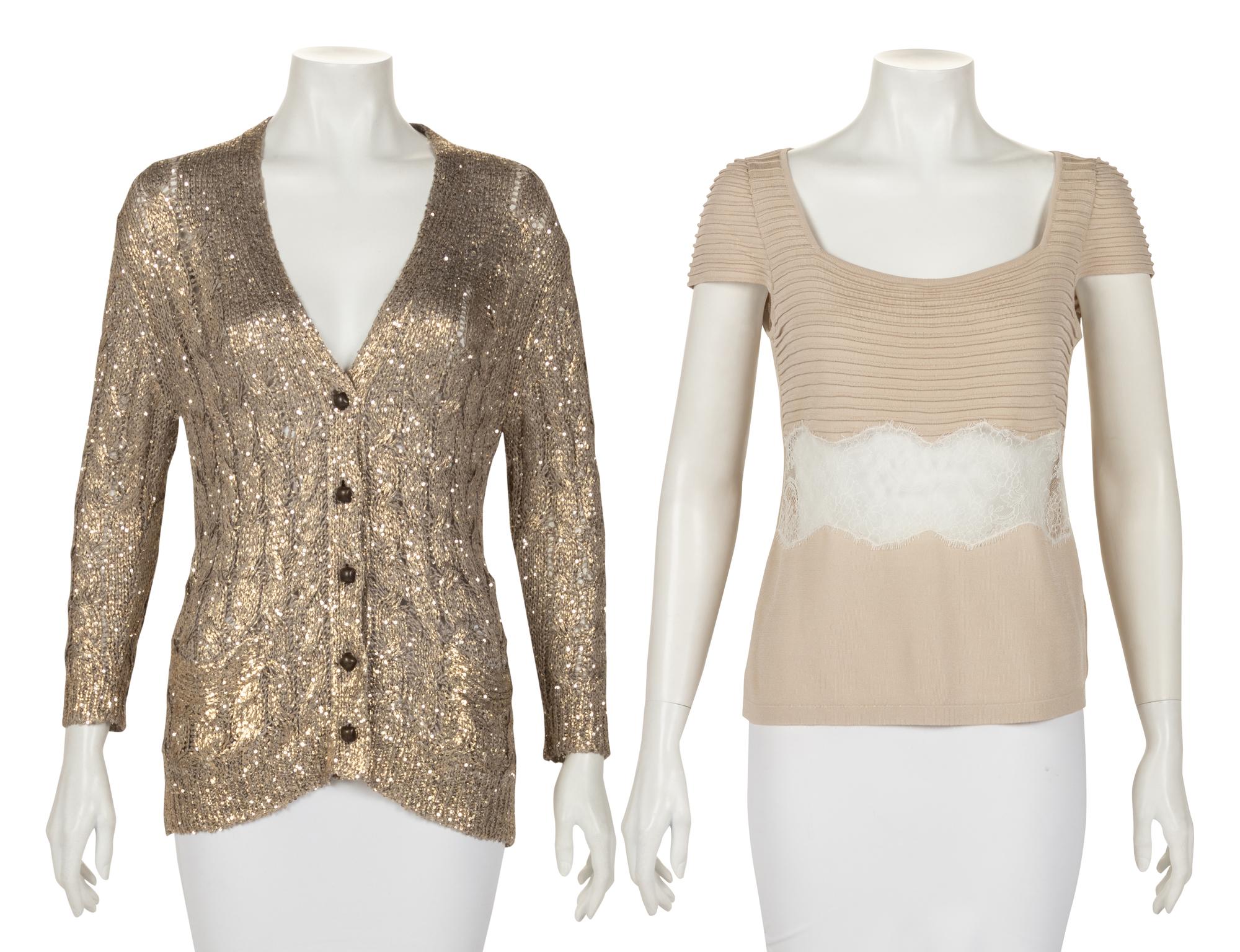 Two Knit Tops: One Oscar de la Renta, One Valentino, 2000s
