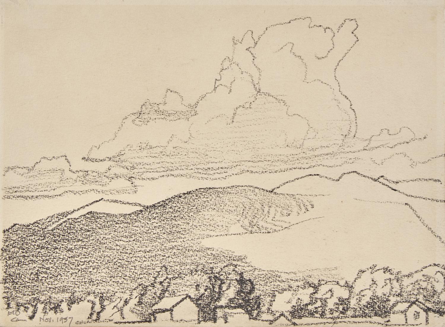 Houses Near Rolling Hills , 1937