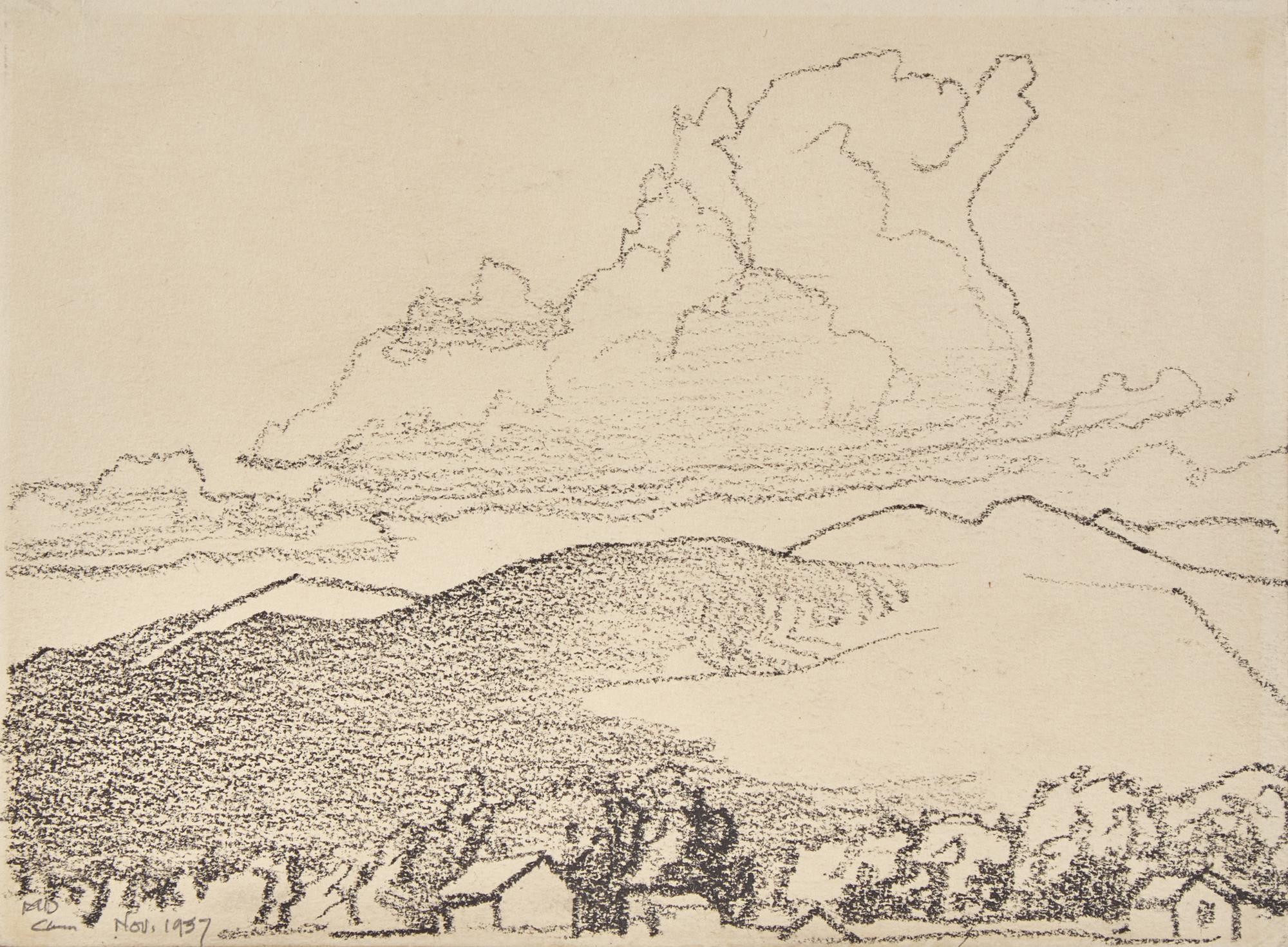 Houses Near Rolling Hills , 1937