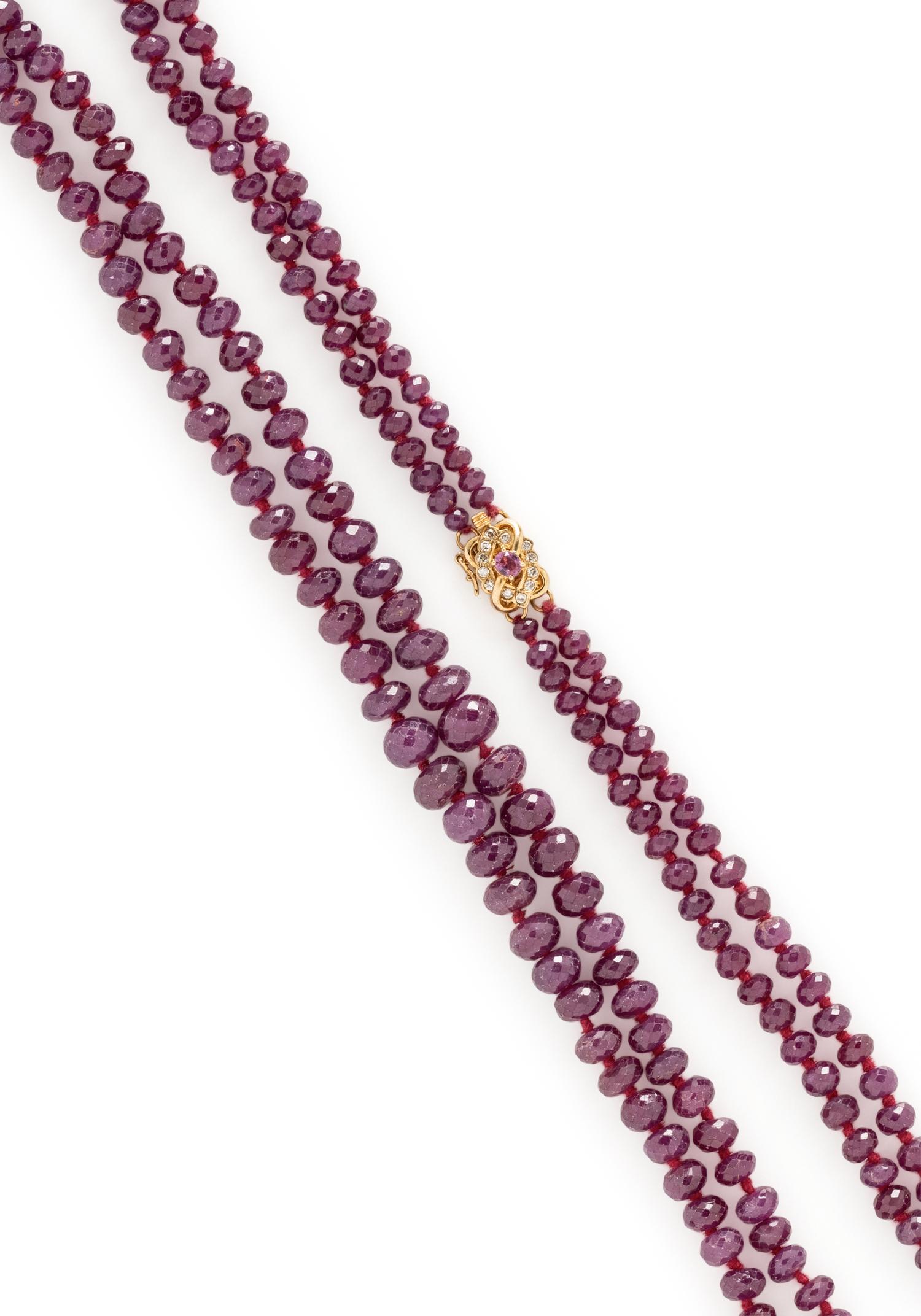 RUBY BEAD NECKLACE
