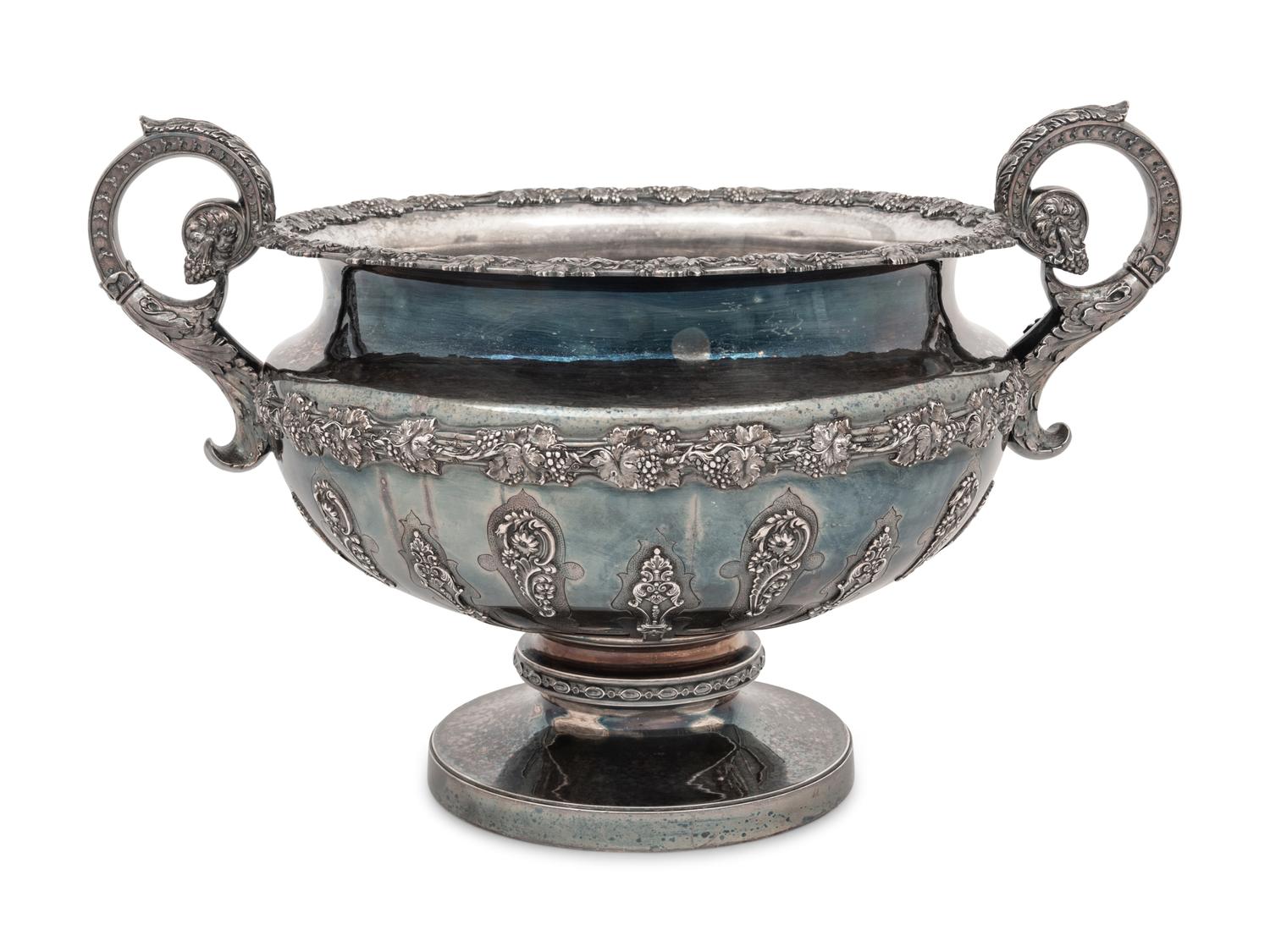 A Scottish Victorian Silver Punch Bowl