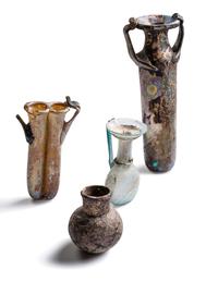 A Group of 9 Greco-Roman Glass Vessels