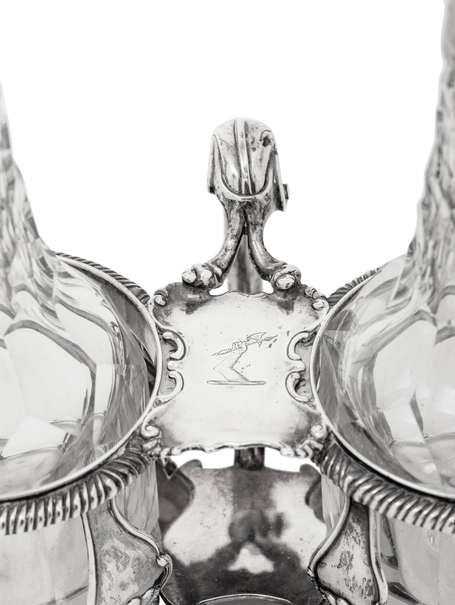 A George III Silver Cruet Stand