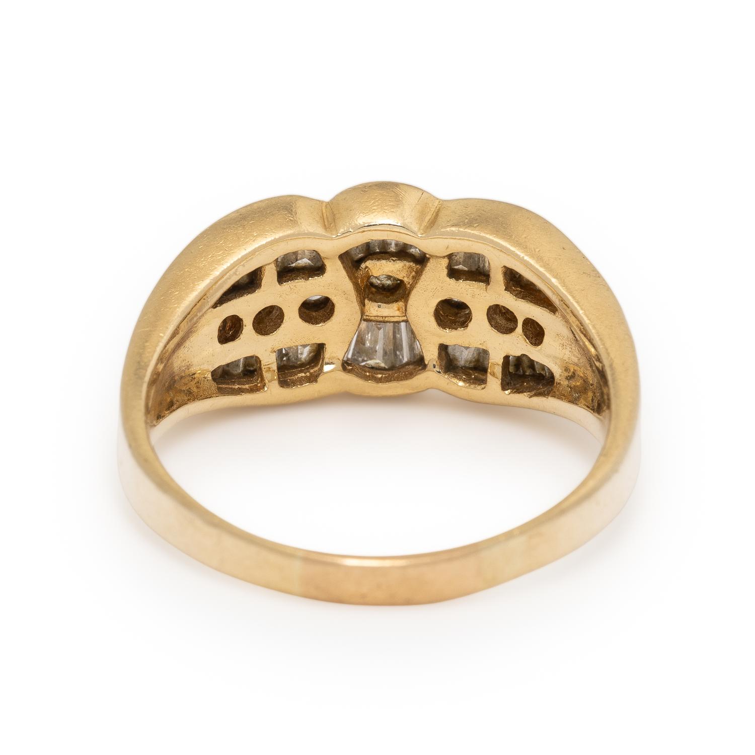 Diamond and Yellow Gold Ring