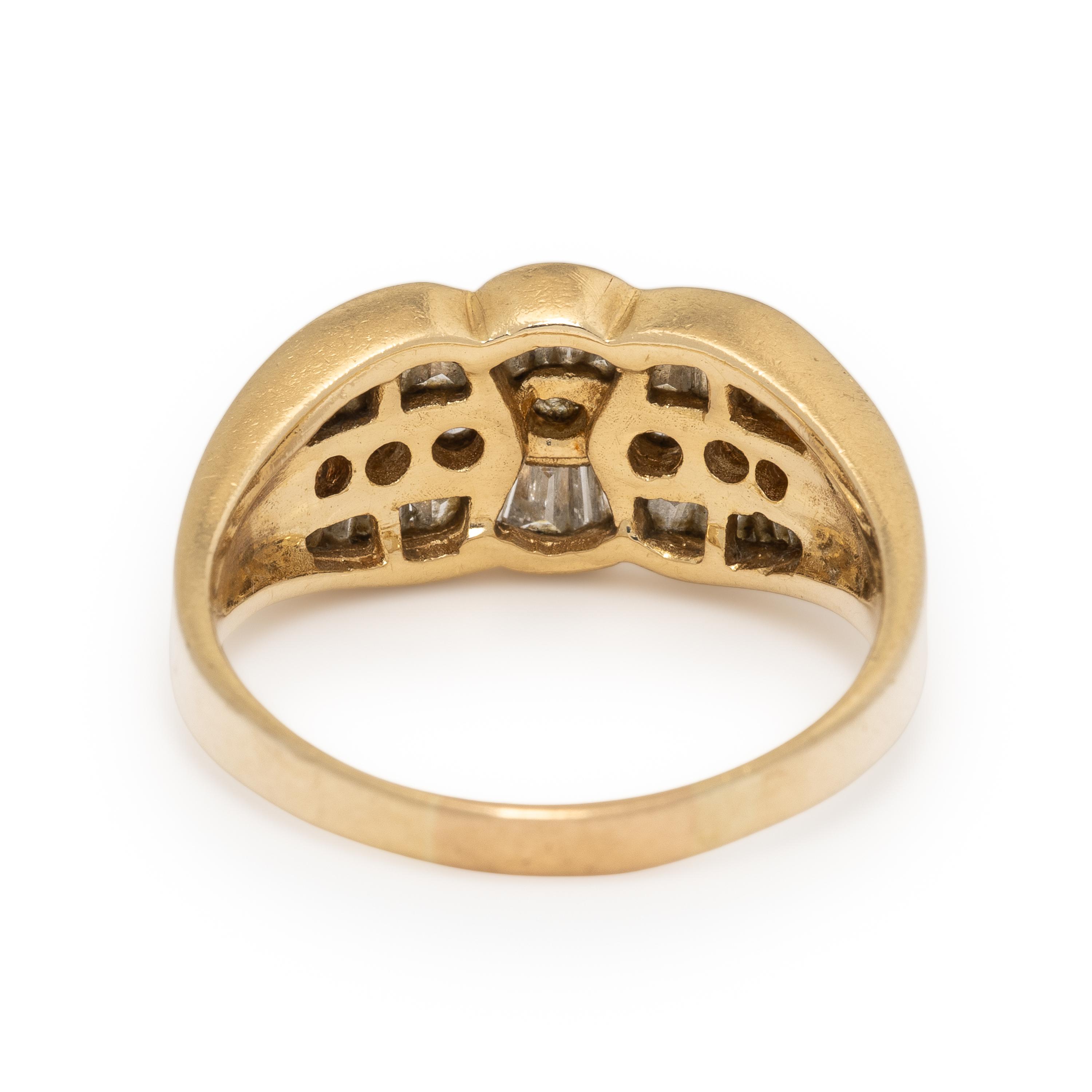 Diamond and Yellow Gold Ring