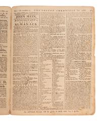 [PRE-REVOLUTIONARY WAR]. The Boston Chronicle . Vol. I, No. 51. Boston, MA: Mein and Fleeming, 5 December 1768.