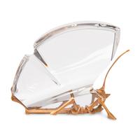 A Steuben Glass and 18 Karat Gold Butterfly Sculpture