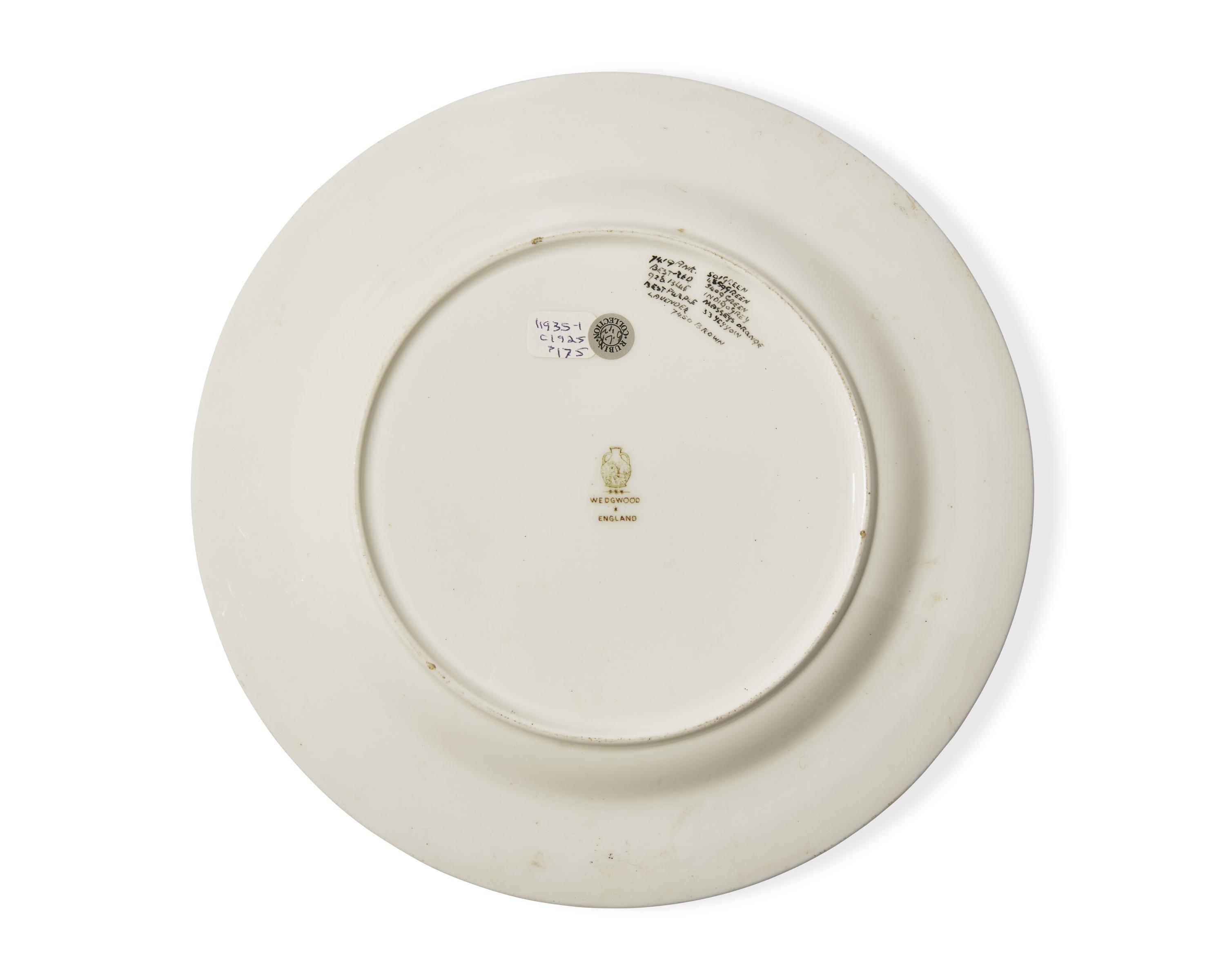A Wedgwood Polychrome Decorated Creamware Plate
