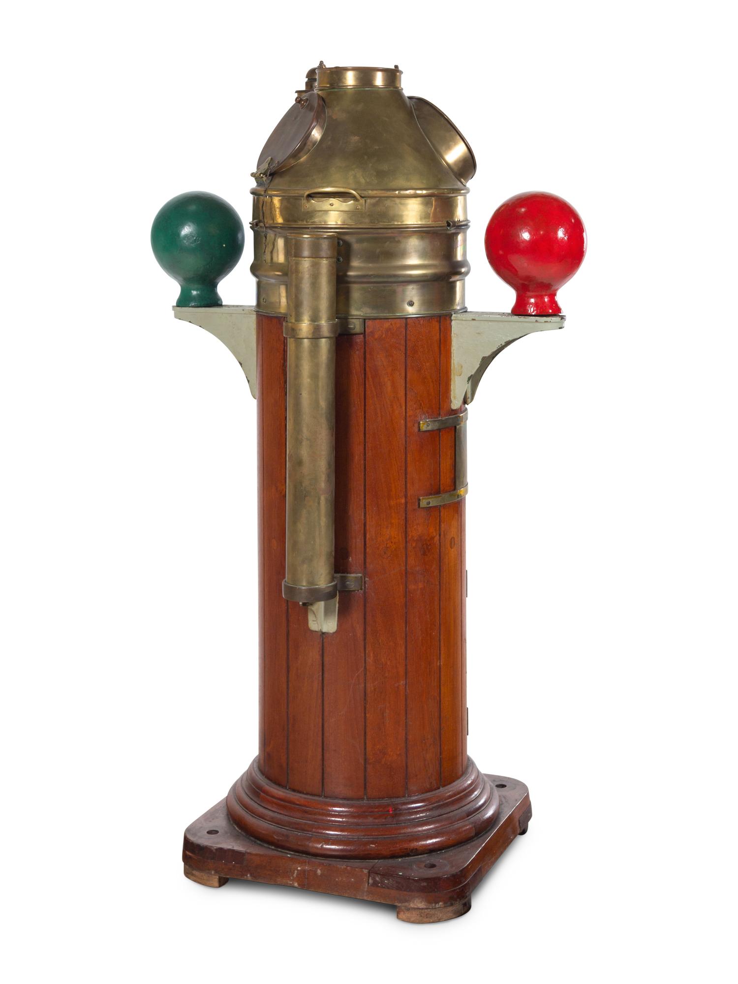 A Brass Ship's Binnacle by Kelvin, Bottomley and Baird