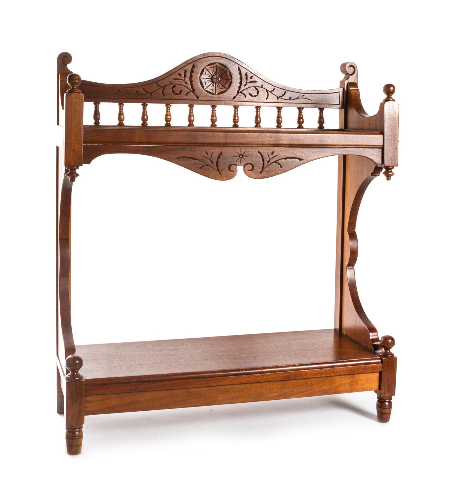 A Victorian Mahogany Cane Stand, Height 33 3/4 x width 29 3/4 x depth 11 1/4 inches.