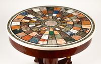 An Empire Style Mahogany Table with a Specimen Marble Top