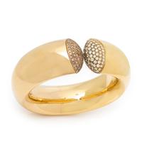 Colored Diamond and Yellow Gold Cuff Bracelet