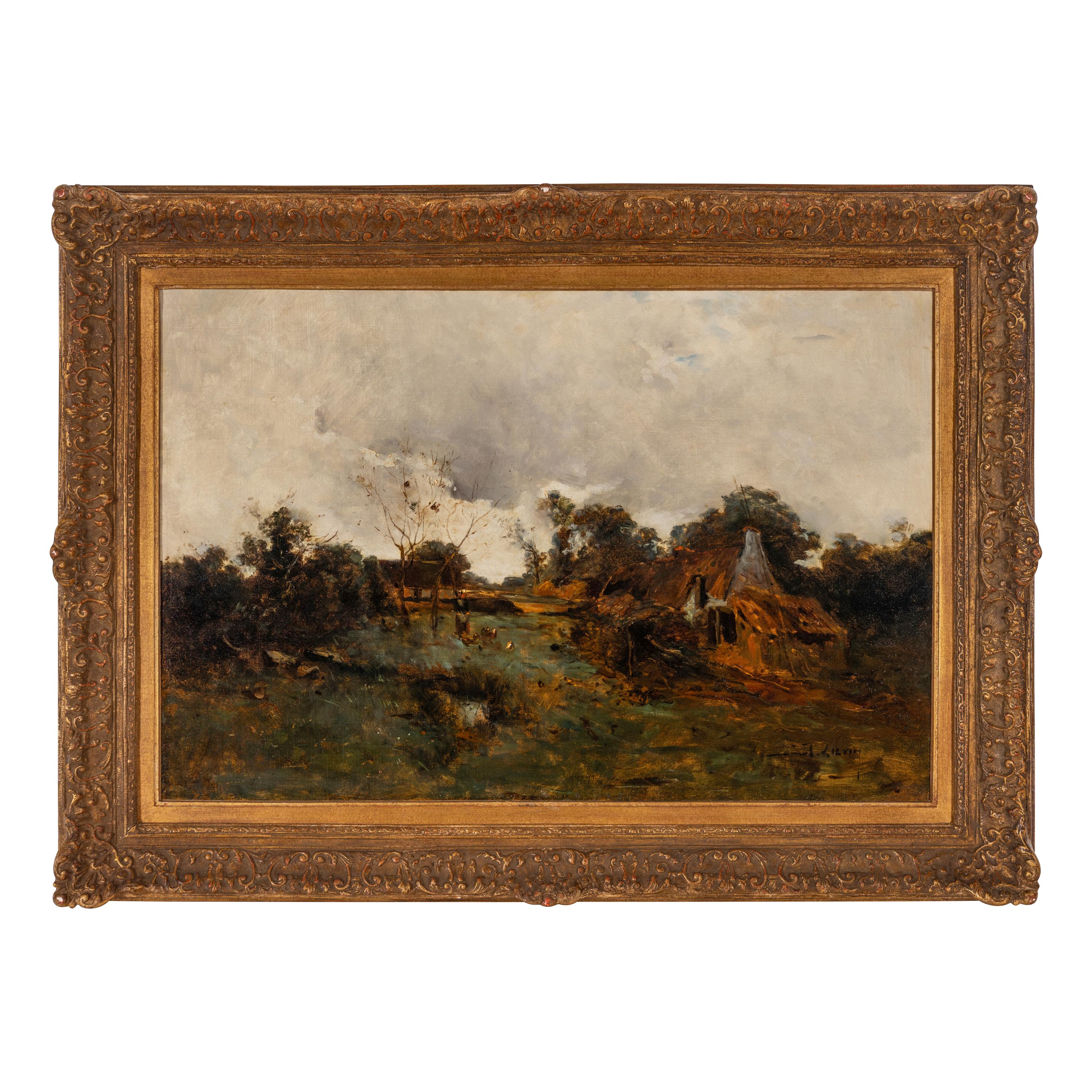 Eugène Galien-Laloue (French, 1854–1941) — Paysanne à la ferme