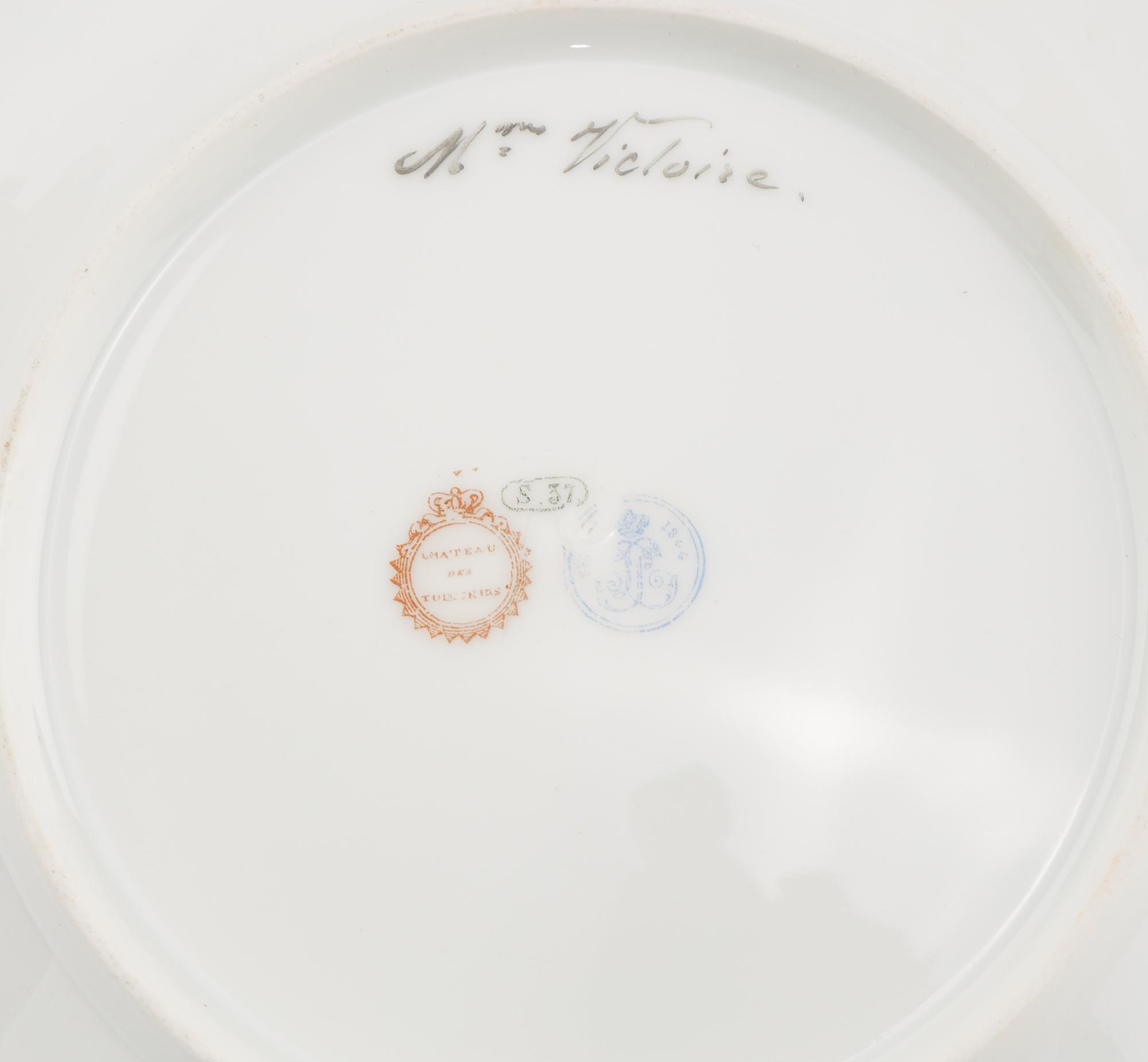 A Set of Six Sèvres-Style Porcelain Portrait Plates