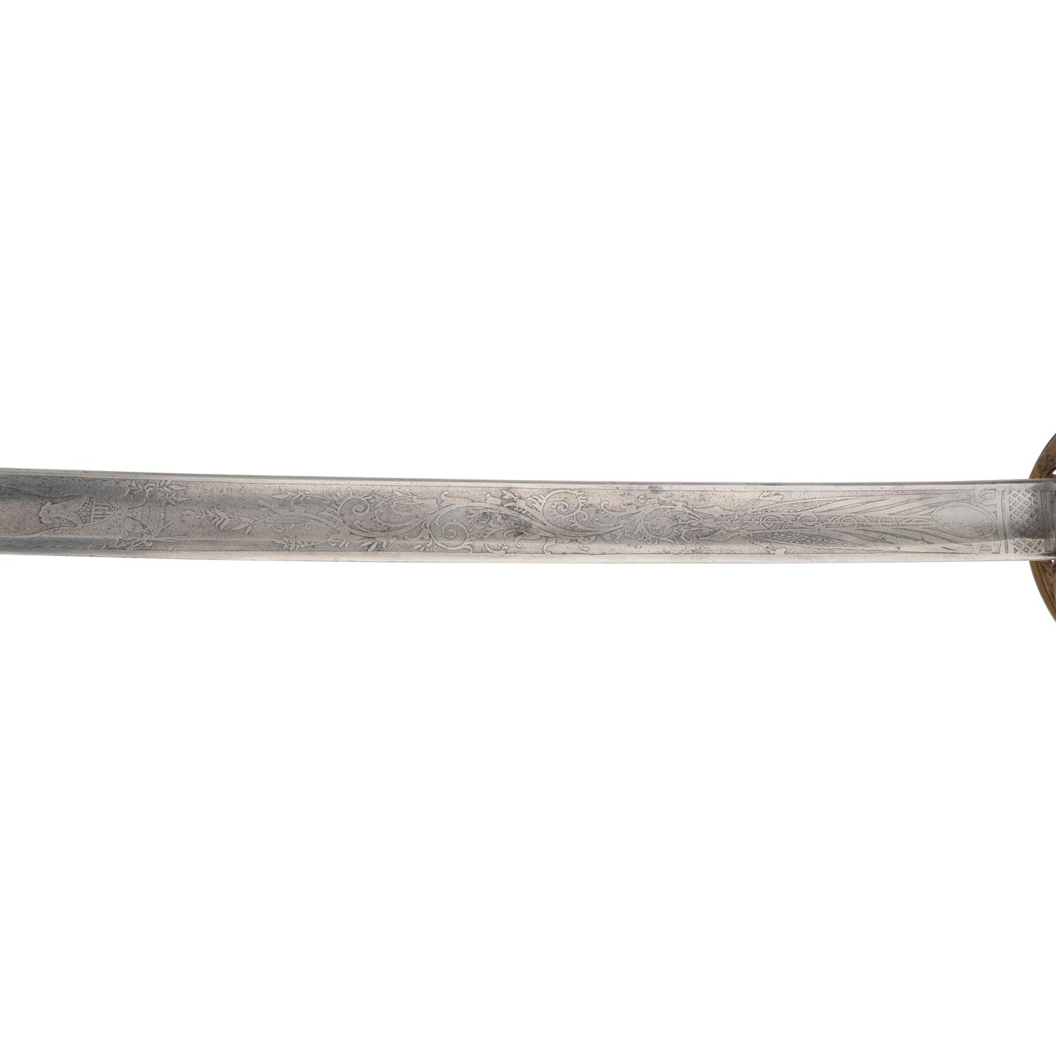 Model 1850 Food Officer's Sword Inscribed to E. F. Richardson Retailed by Palmers & Bachelders with CDV