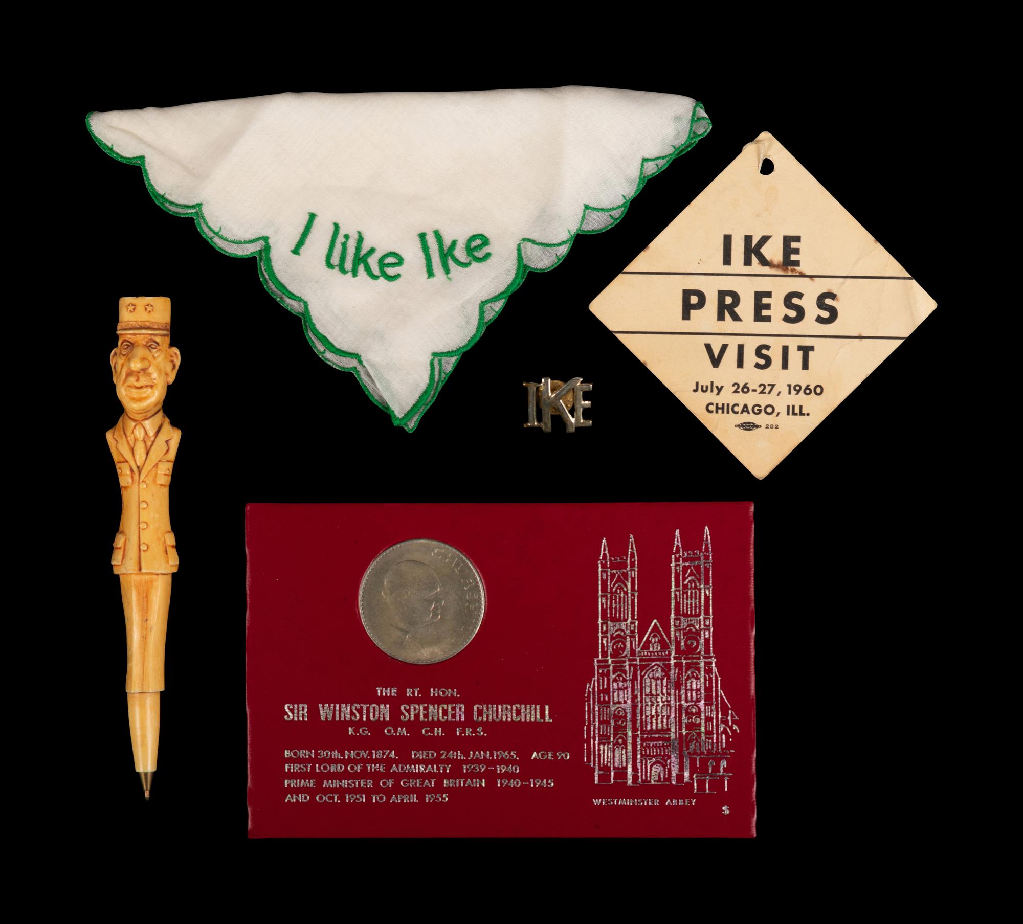 (History) A group of 5 pieces of political memorabilia relating to the leaders of the Allies in World War II, comprising: