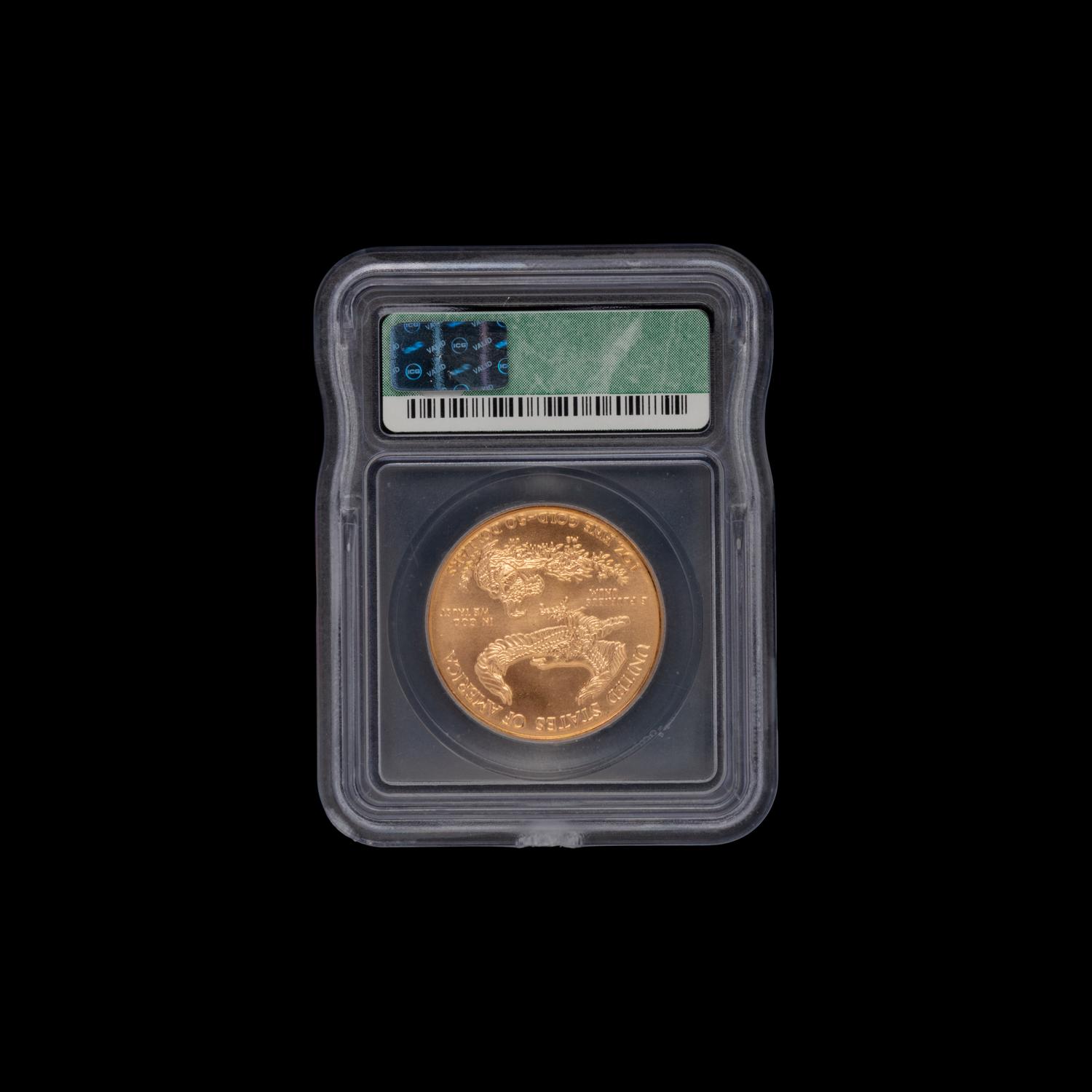 A 2000 Gold Eagle $50 1 oz. Gold Coin (ICG Graded MS70)