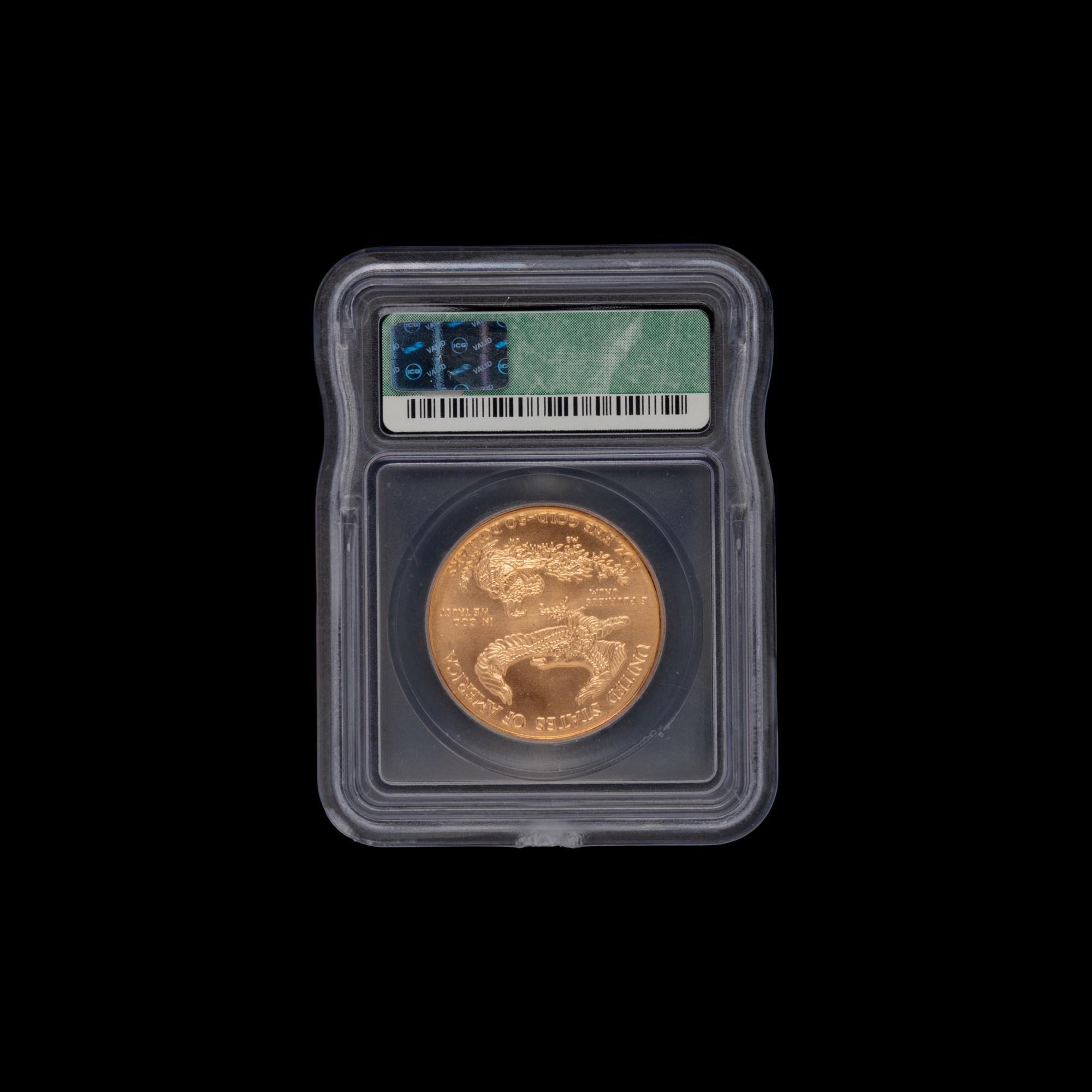 A 2000 Gold Eagle $50 1 oz. Gold Coin (ICG Graded MS70)