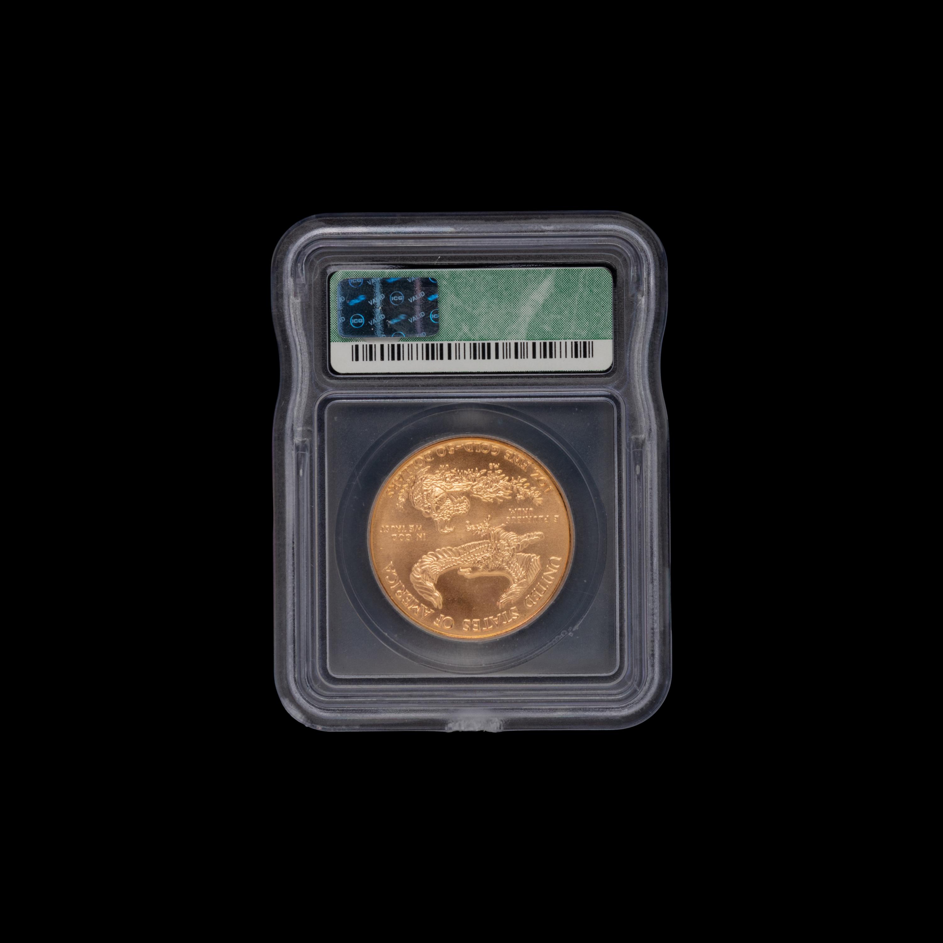 A 2000 Gold Eagle $50 1 oz. Gold Coin (ICG Graded MS70)