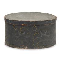 A Painted Paper Covered Hat Box