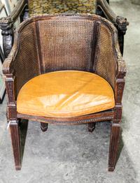 A Louis XVI Style Gondola Chair Height 28 inches.