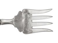 A Set of Chinese Export Silver Fish Fork and Knife