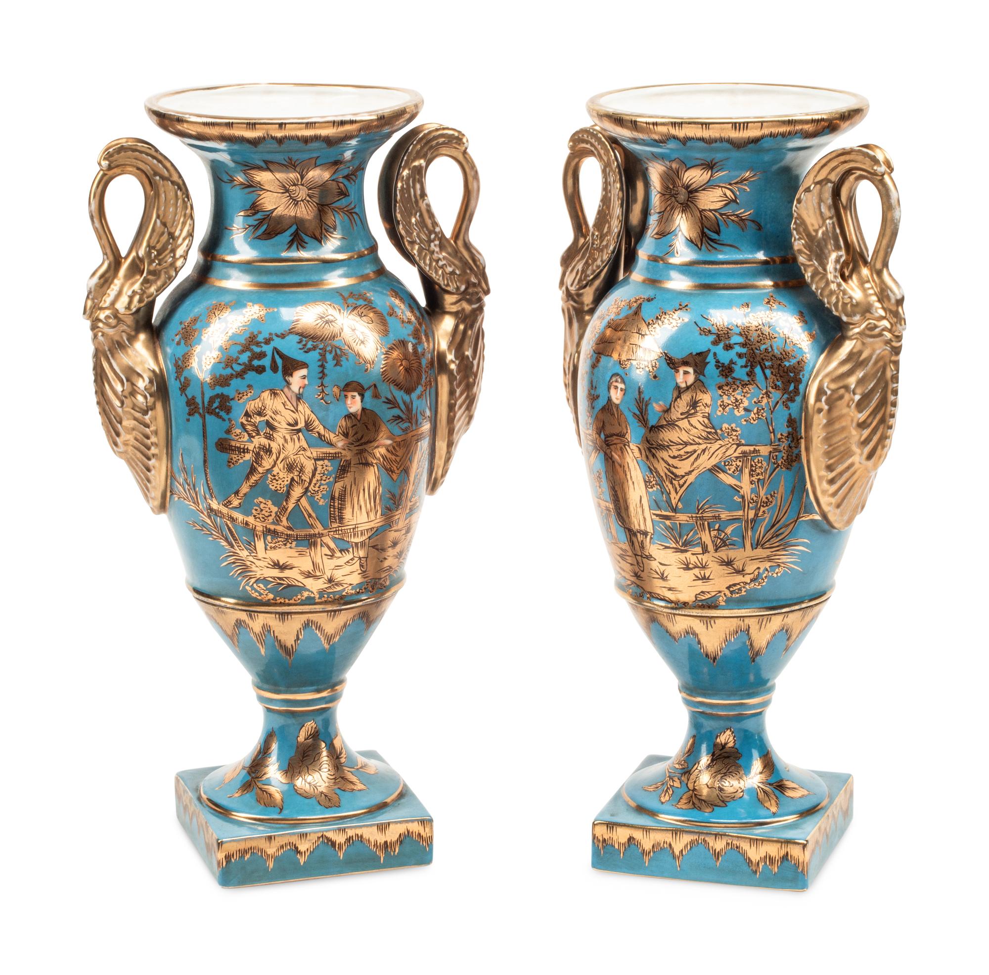 A Pair of Paris Porcelain Vases
