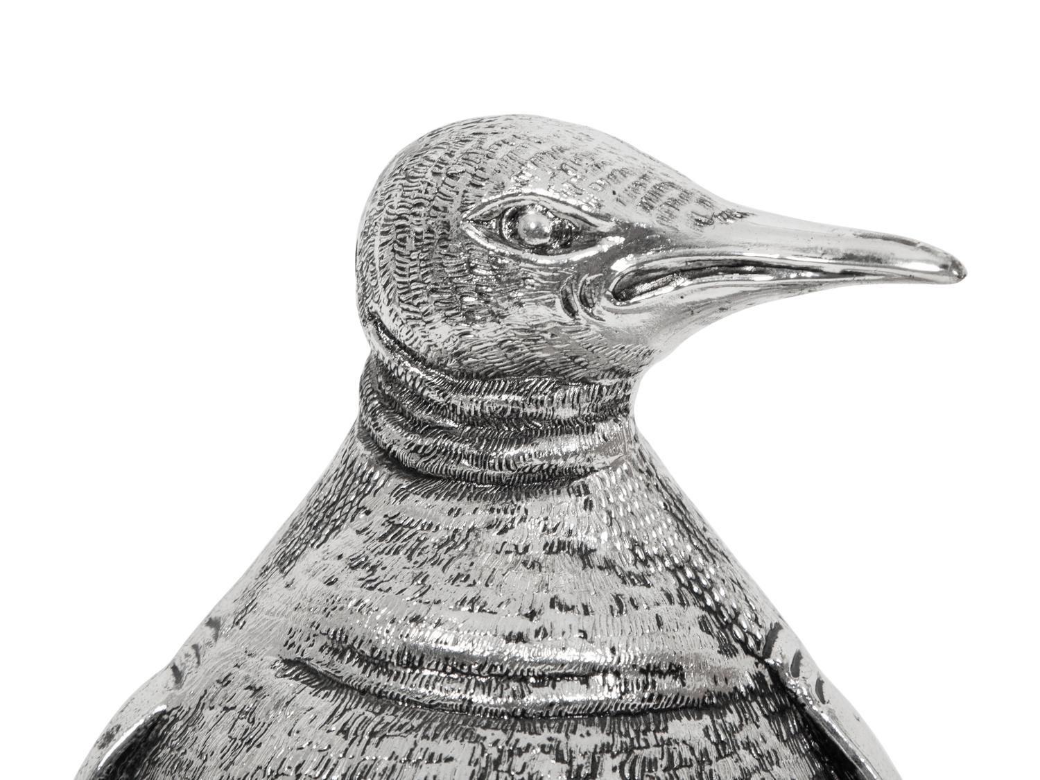 A Mauro Manetti Silver-Plated Penguin Ice Bucket