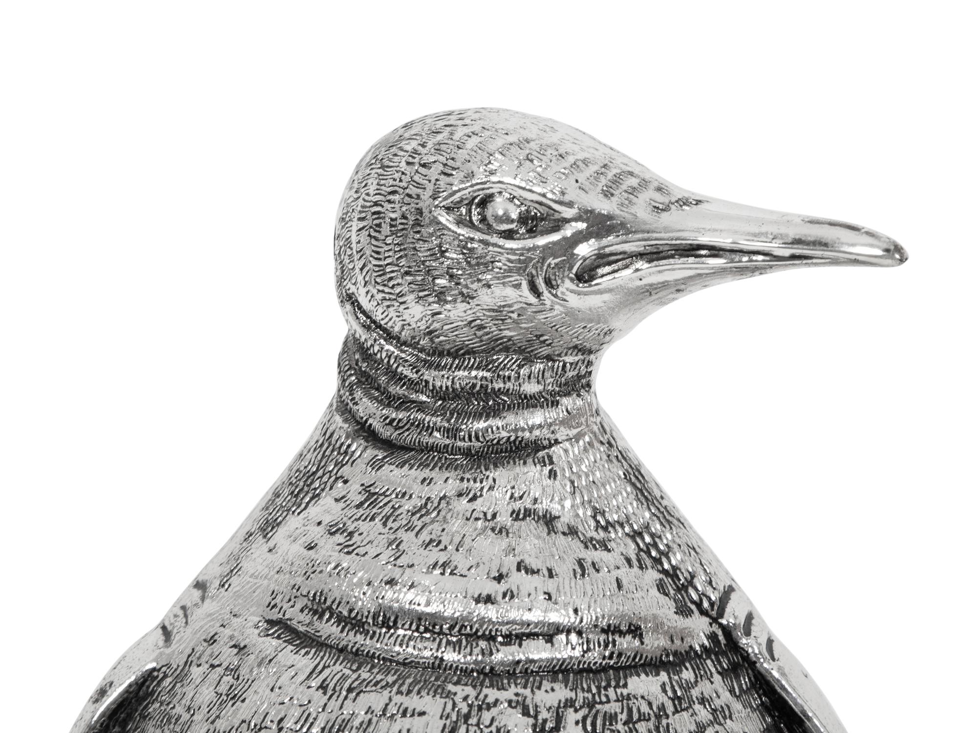 A Mauro Manetti Silver-Plated Penguin Ice Bucket