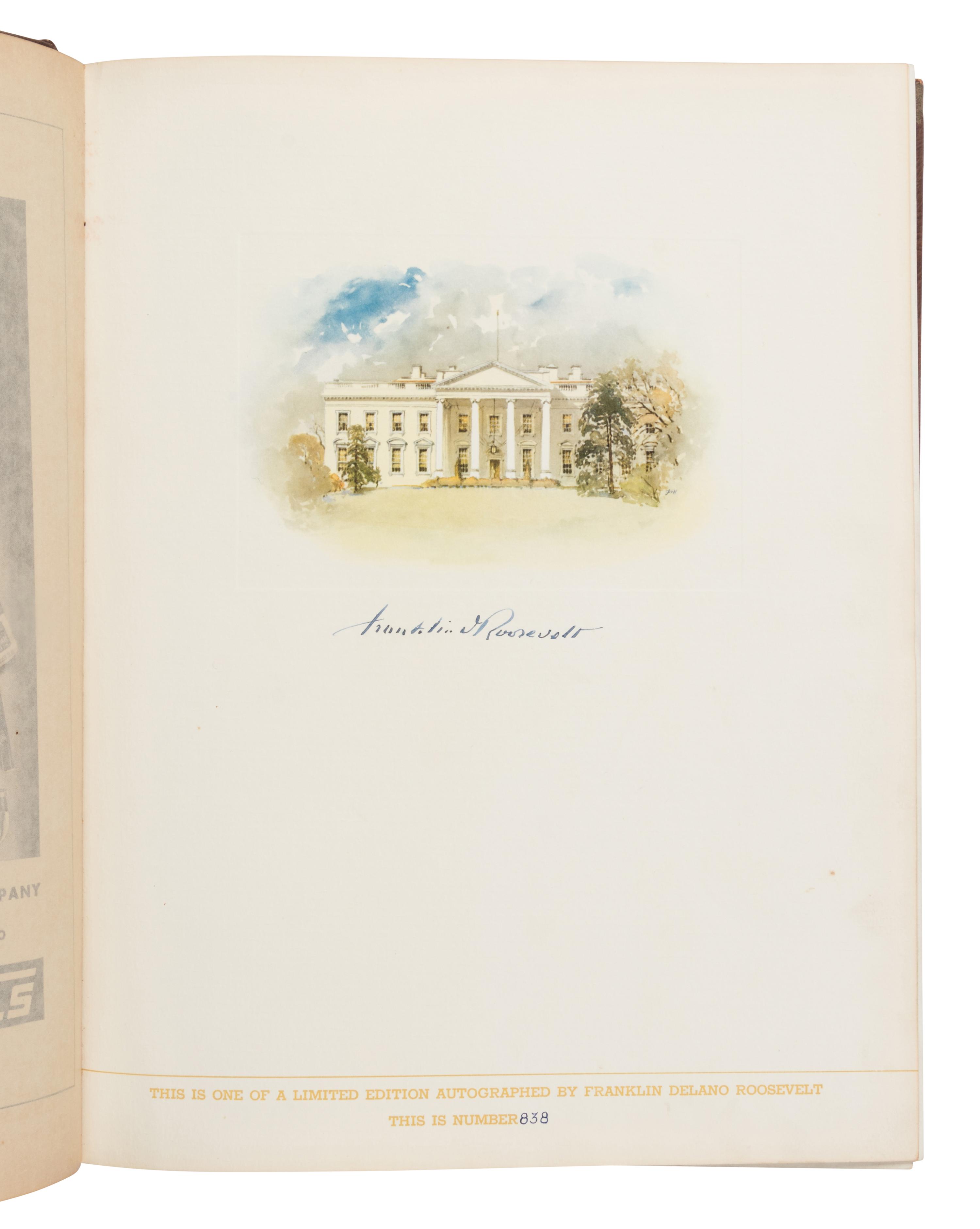 [ROOSEVELT, Franklin Delano (1882-1945)]. The Democratic Book 1936. [N.p.: Democratic National Committee], 1936.
