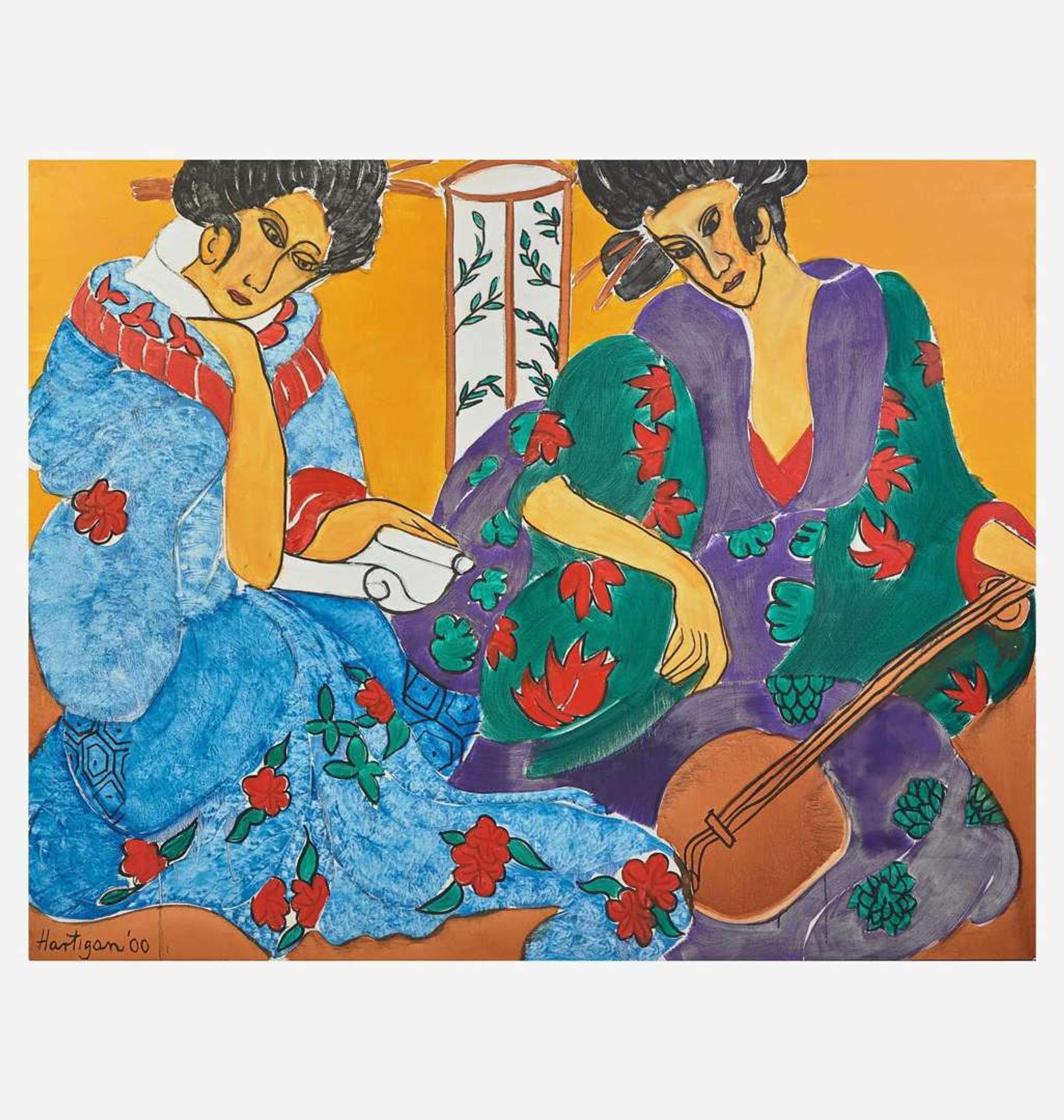 Grace Hartigan (American, 1922-2008) Two Geishas