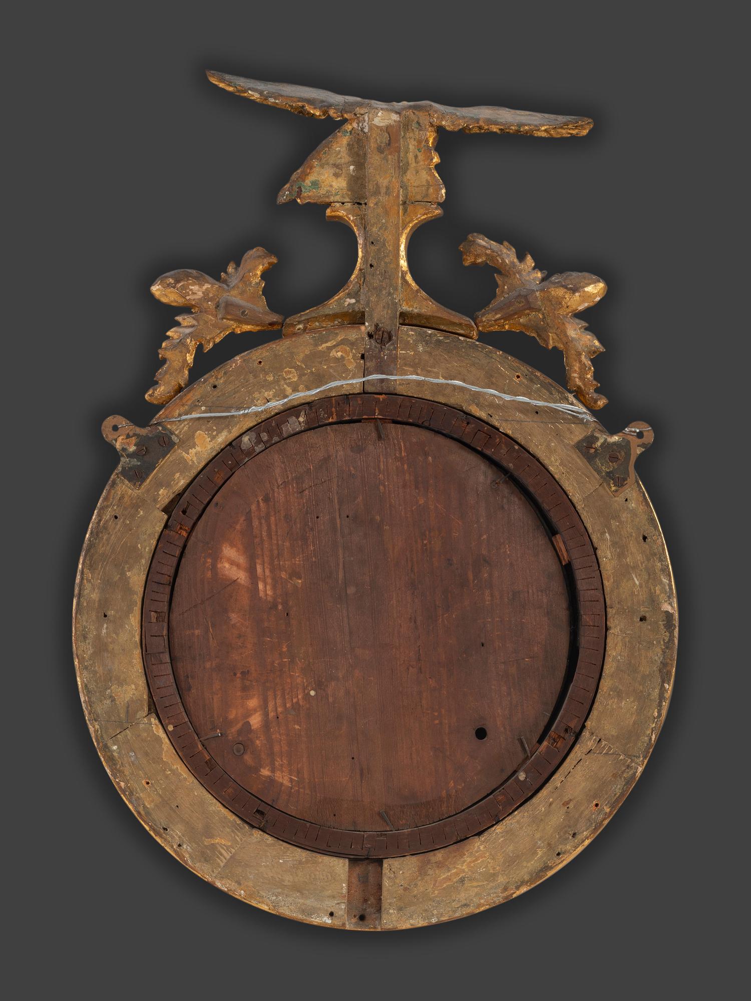 A Federal Giltwood Bull's Eye Mirror