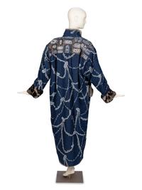 Zandra Rhodes Fur-Lined Denim Painted Coat, 1980s