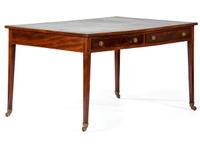 A Regency Mahogany and Leather Inset Writing Table