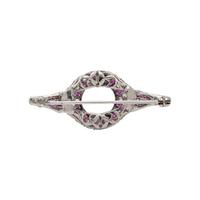 ANTIQUE, DIAMOND AND RUBY BROOCH
