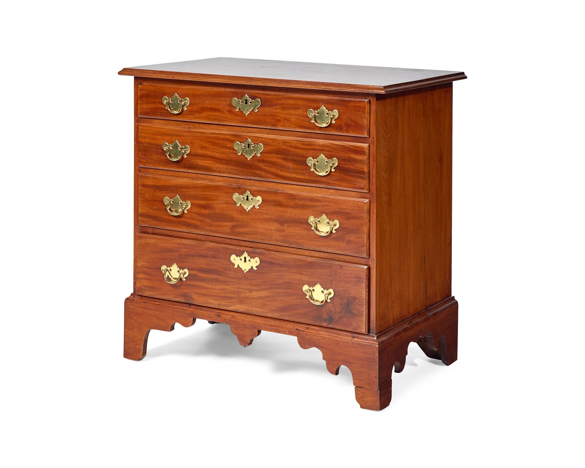 A Diminutive Chippendale Cherry Chest of Drawers