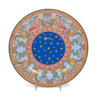 Eight Versace Porcelain Christmas Chargers