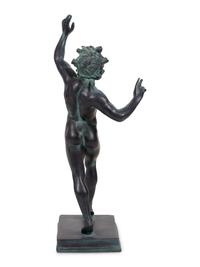 A Patinated Cast Resin Figure of the Faun of Pompeii