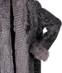 Givenchy Broadtail Coat with Fox Fur Trim, 1980-90s